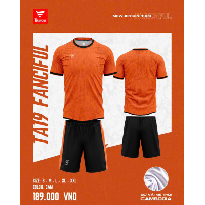 ÁO BÓNG ĐÁ KHÔNG LOGO TA19 FANCIFUL